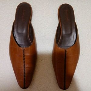 HENRY BEGUELIN 100% Brown Leather Mules/Slides